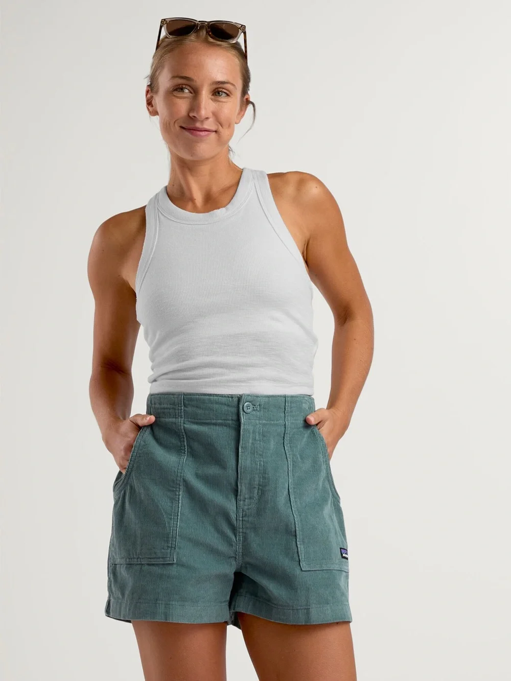 Patagonia Retro Cord Shorts in Sage Blue - Picture 5 of 6